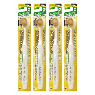 ebisu 惠百施 6列窄頭軟質刷毛牙刷 顏色隨機 深入清潔牙縫 呵護牙齦, 4支, 1支