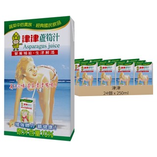 津津 蘆筍汁, 250ml, 24個