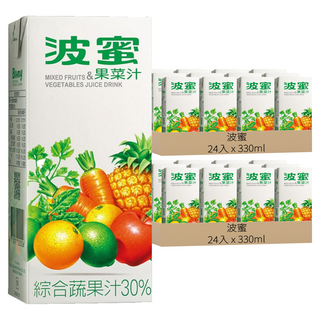 波蜜 果菜汁 鋁箔包, 330ml, 48入
