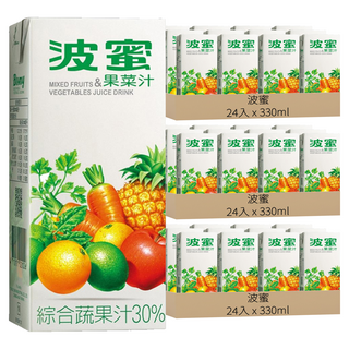 波蜜 果菜汁 鋁箔包, 330ml, 72入