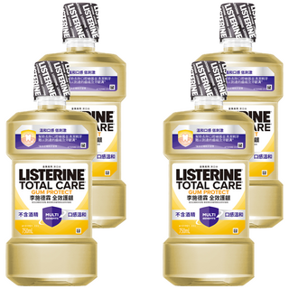 LISTERINE 李施德霖 全效護齦漱口水 不含酒精 口感溫和, 500ml, 4瓶