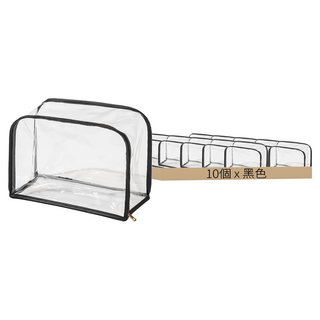 美得像專櫃 立體透明包包收納袋 27.5 x 20 x 12.5cm C款, 黑色, 10個