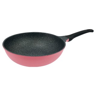 PLUS PERFECT 理想 韓國晶鑽2代不沾炒鍋 無蓋 粉紅色, 32cm, 1個