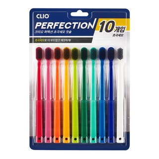 CLIO Perfection竹炭超細纖維鮮豔牙刷, 10支, 1組