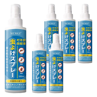SENGI 叮不到防蚊液 含尤加利精油、迷迭香精油、檸檬草油, 100ml, 6瓶