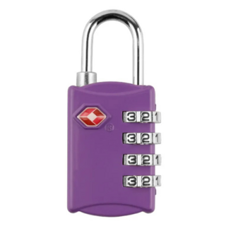 TRAVEL SENTRY 四碼扣環版 TSA海關密碼鎖, 紫色, 102 x 33 x 13.5mm