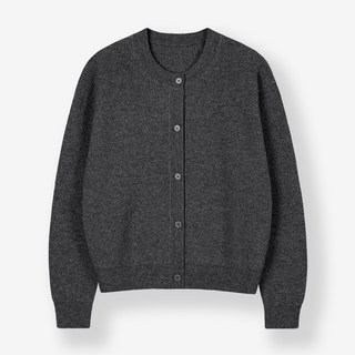 JHSTYLE 男女通用短版類羊絨圓領針織開襟衫 TBCROK622