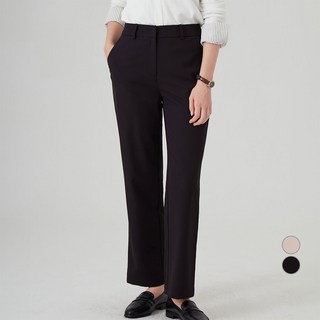 ELLE PARIS 여성용 스트레이트핏 풀스트레치 데일리 슬랙스