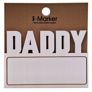 知音文創 i-Marker 文字事務便利貼, DADDY 可移除背膠紙, 30張, 1本