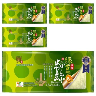 中農粉絲 頂級純綠豆粉絲 高纖, 210g, 4個