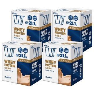 義美生醫 W PROTEIN 乳清蛋白飲 奶茶口味 35g x 10包, 350g, 4盒
