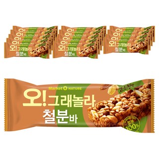 Market O NATURE 格蘭諾拉穀物補鐵堅果棒, 35g, 15包