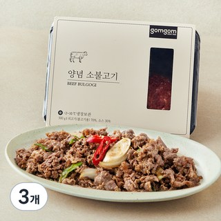 곰곰 양념 소불고기 (냉장), 500g, 3개