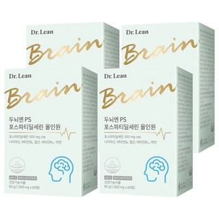 닥터린 두뇌엔 PS 포스파티딜세린 올인원, 60정, 4개