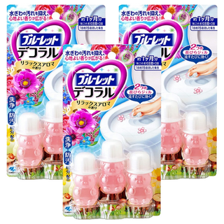 小林製藥 BLUELET 馬桶消臭花瓣香氛凝膠 花香 3入, 22.5g, 3組