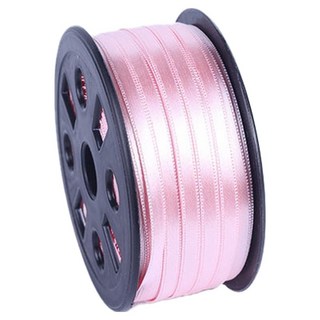 敲牌 高密度緞帶 5mm 鮭魚粉 90m, 1個, 淺粉色