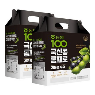 농협100 국산콩 통째로 검은콩 두유, 190ml, 32개