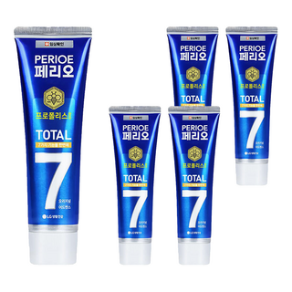 PERIOE 倍麗兒 7效蜂膠牙膏，TOTAL 7，含有蜂膠, 經典藍, 120g, 5條