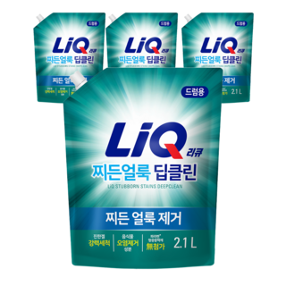 리큐 찌든 얼룩 딥클린 드럼용 액상세제, 4개, 2.1L