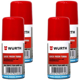 WURTH QUICK FRESH TURBO 車輛空調系統清潔劑，40ml, 4瓶