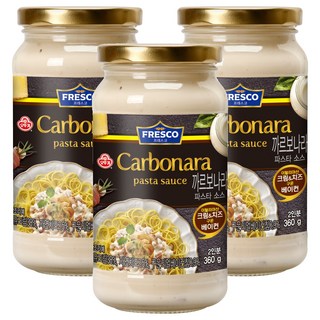 오뚜기프레스코 까르보나라 파스타소스, 360g, 3개