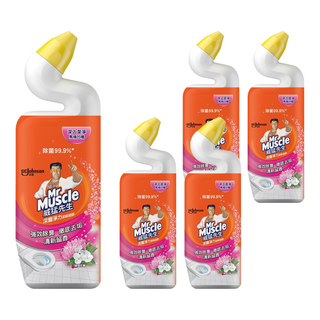 Mr Muscle 威猛先生 深層淨力潔廁凝膠 璀璨花舞, 750ml, 5瓶