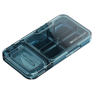 westwood pill box Nesting Home 切藥器 4格藥盒 半海洋藍色, 1個
