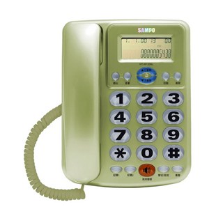 SAMPO 聲寶 來電顯示有線電話 香檳金, HT-W1306L