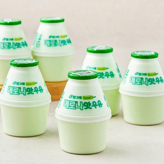 빙그레 메로나맛우유, 240ml, 6개