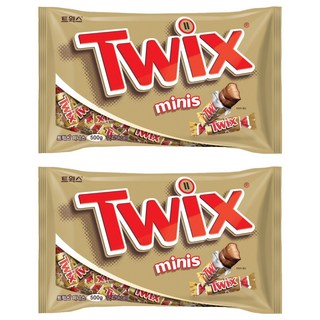 Twix 迷你巧克力, 500克, 2個