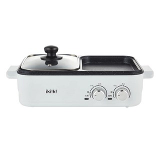 ikiiki 伊崎 煮烤幸福料理鍋 1300W大火力 2WAY火鍋/烤盤, IK-MC3407