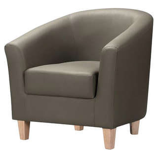 Hampton 漢汀堡 莫里斯皮面休閒椅 74x70x76公分, 卡其色