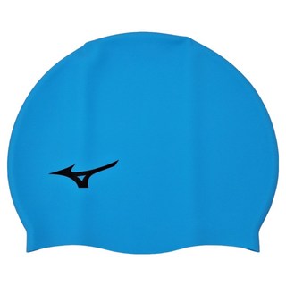 美津濃mizuno swim 矽膠泳帽 天藍黑 n2jwb91400-24，舒適貼合，有效保護頭髮, 1個, F