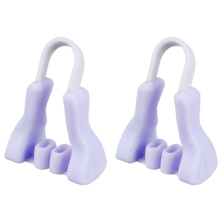 矽膠U型美鼻夾 可輕鬆調整鼻夾緊度 不傷鼻, 紫色, 2個