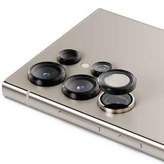 SINJIMORU AR 防眩光金屬邊框環 相機鏡頭鋼化玻璃 手機螢幕保護貼組 黑色, 1個