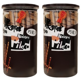 Healthful 黑師傅 巧克力 捲心酥, 口感酥脆, 經典巧克力口味, 200g, 2罐