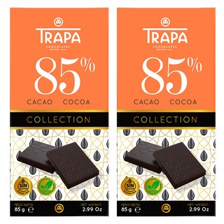 TRAPA 精選85%黑巧克力片 85g 無麩質 無色素 無防腐劑, 2片