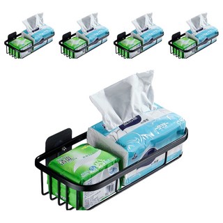 太空鋁衛生紙架, 亮黑色, 5個