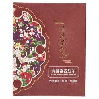 清風茶行 有機蜜香紅茶茶包 果香 蔗糖香, 3g, 8包, 1盒