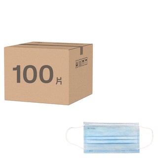 DR.PAUL 成人醫用平面口罩, 湖水藍, 50片, 2盒
