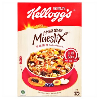 家樂氏什錦果麥 美麗纖果, 含5種穀物 全穀60% 高纖高鐵, 375g, 1盒