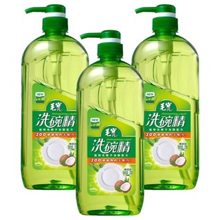 毛寶洗碗精 椰子油瓶裝, 1kg, 3瓶