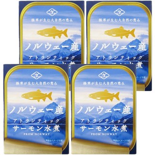 田原 挪威鮭魚水煮罐, 90g, 4罐
