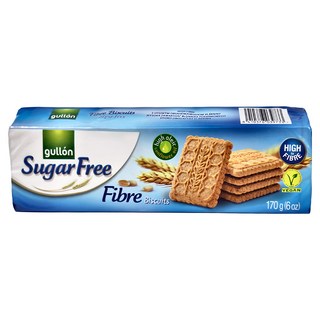 gullon 穀優 無糖全麥餅乾 170g, 添加碗豆纖維、寡糖, 使用麥芽糖醇, 1包
