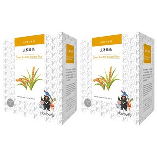 daebete 茶米茶 自然複方 玄米綠茶茶包 Set, 嚴選台梗八號稻米 香濃飽滿, 茶香和米香結合 6包, 3g, 2盒