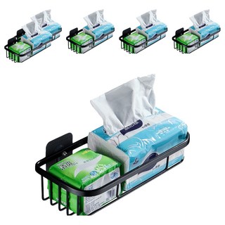 太空鋁衛生紙架, 亮黑色, 6個