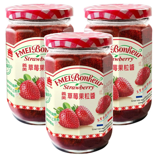 義美 草莓果粒醬, 300g, 3罐