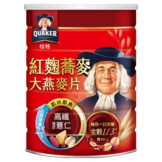 QUAKER 桂格 即食燕麥片 紅麴蕎麥, 700g, 1罐