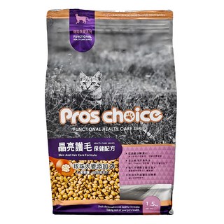 福壽實業 Pro's choice 博士巧思 貓用 晶亮護毛保健配方乾飼料, 護毛保健, 1.5kg, 1袋