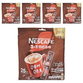 NESCAFE 雀巢咖啡 三合一 濃醇原味, 15g, 25包, 5袋